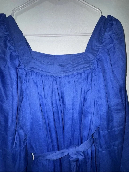 Banana Republic Cobalt Blue Square-Neck Maxi Dress with Tie Waist - Picture 8 of 11